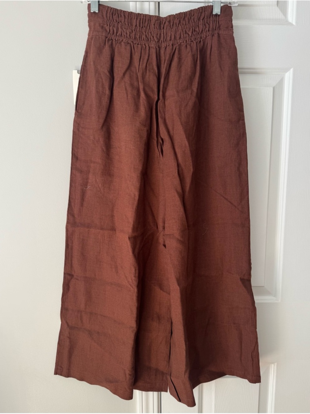 Anthropologie The Somerset Linen Blend Pull-On Wide-Leg Pants - Picture 9 of 10